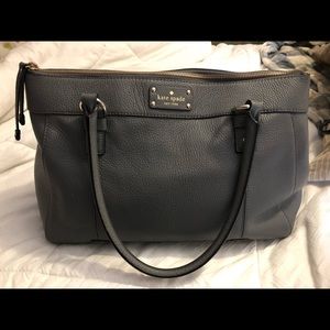 Kate Spade bag gray good cond. no rips no stains